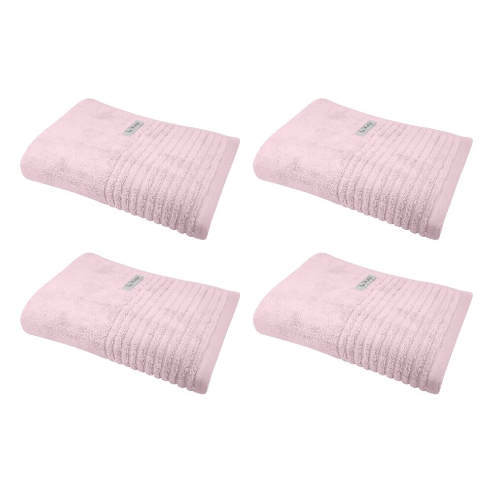 4x Bas Phillips Hayman Zero Twist Bath Towel 600Gsm Cotton 137x68cm Orchid
