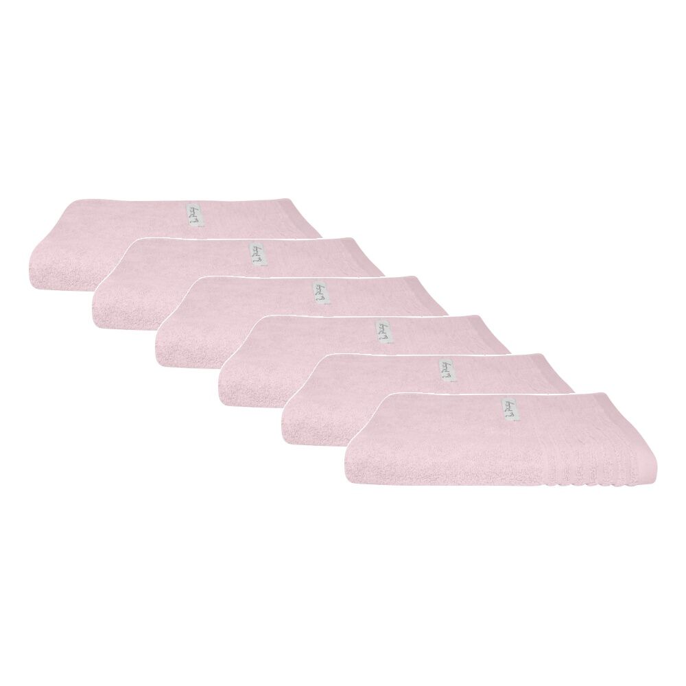 6x Bas Phillips Hayman Zero Twist Hand Towel 600Gsm Cotton 60x40cm Orchid
