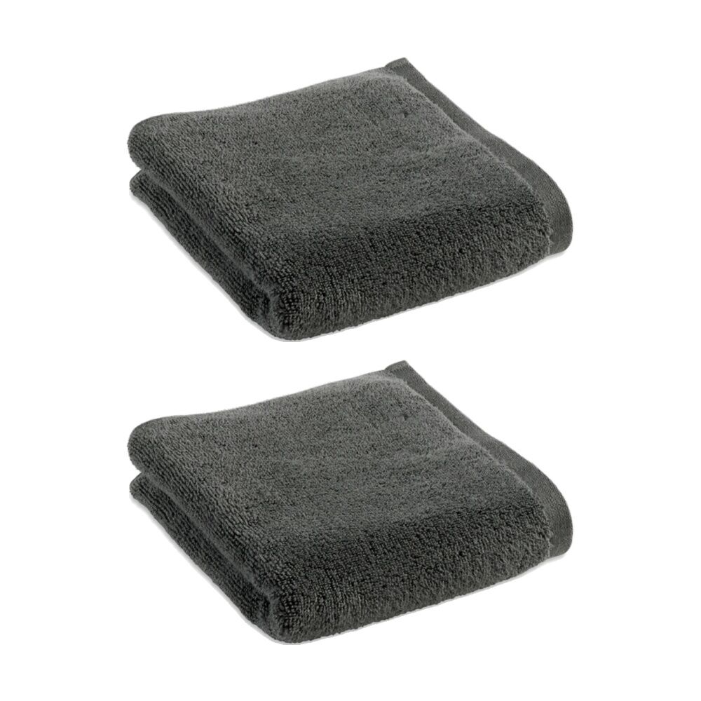 2PK Christy Cirrus Hand Towel Combed Cotton 450GSM Fast Drying Charcoal