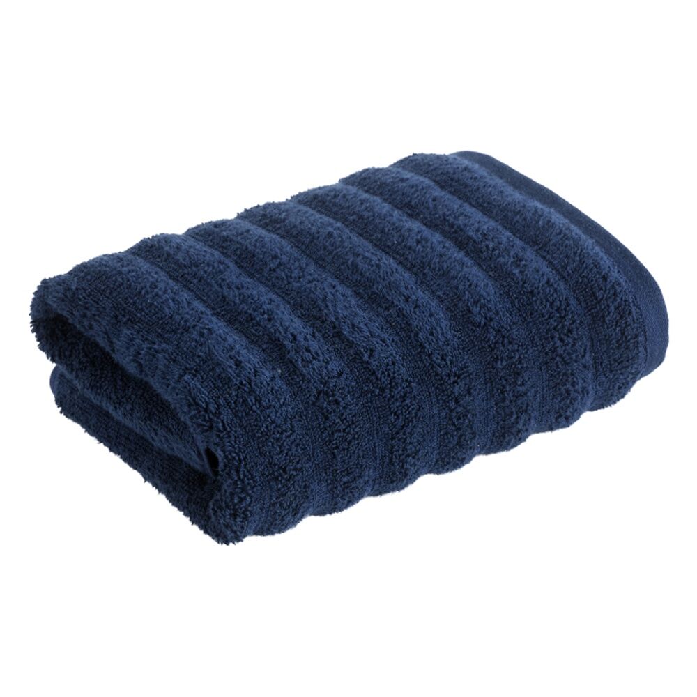 3x Christy Kensington Bathroom King Hand Towel Cotton 90x50 cm Navy