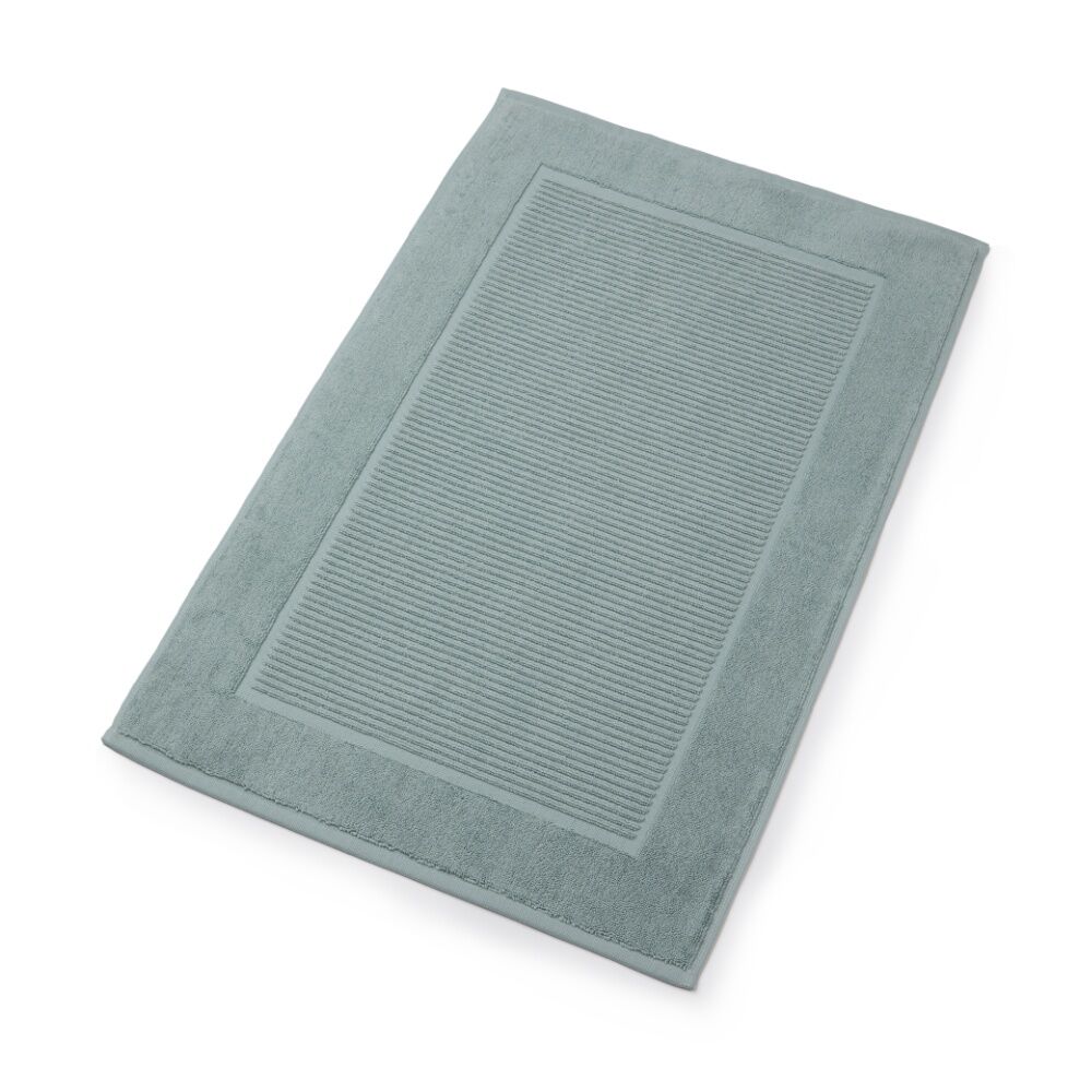 4PK Christy Sovereign Bath Mat Combed Cotton 1000GSM Plush Mineral Blue