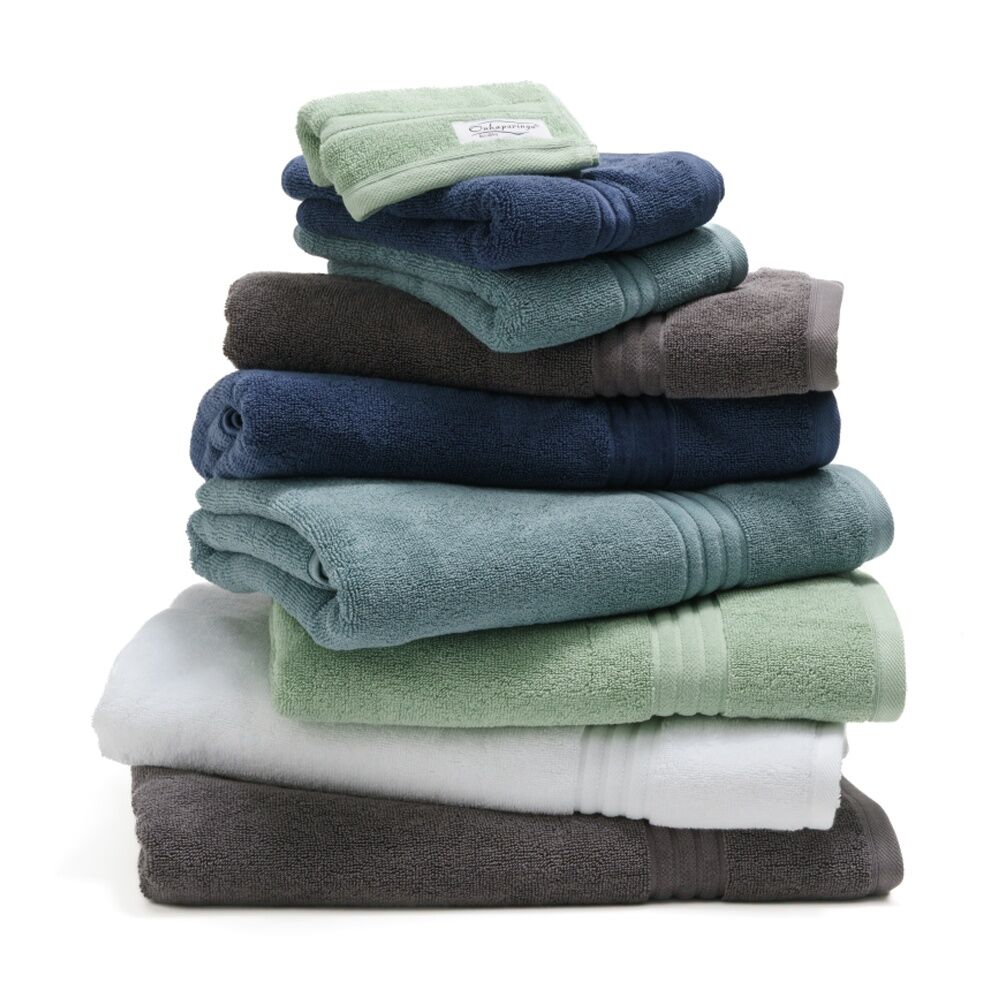 2pc Onkaparinga Flinders Cotton Bath Sheet Set 600GSM Towel Eucalyptus