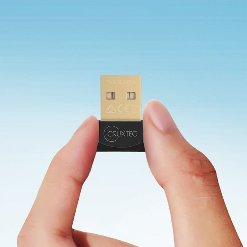 Cruxtec Bluetooth 5.3 USB Adapter Black Type-A Compact Design