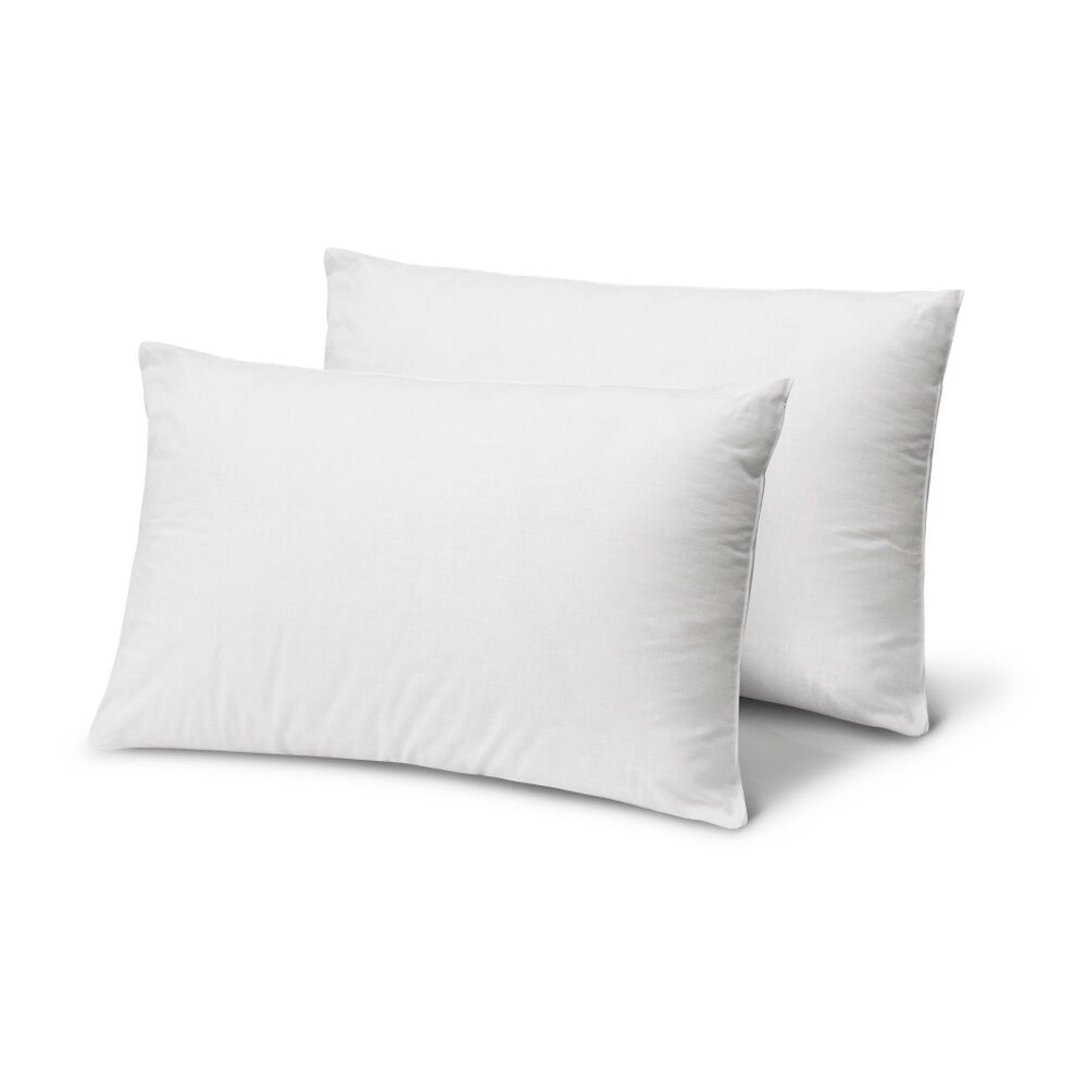 4x 2pc Crestell Neck Support Firm Pillow Set Cotton Cover Machine Washable