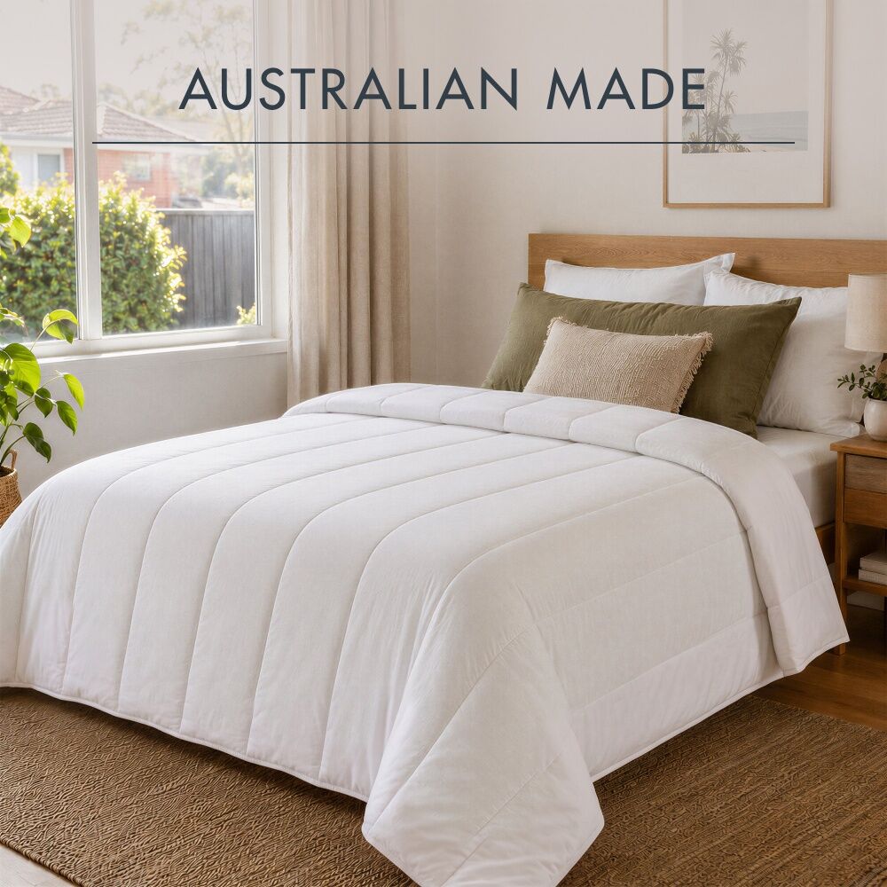 Crestell All Seasons Quilt Doona Microfibre Cover Ultrafibre Filling Double