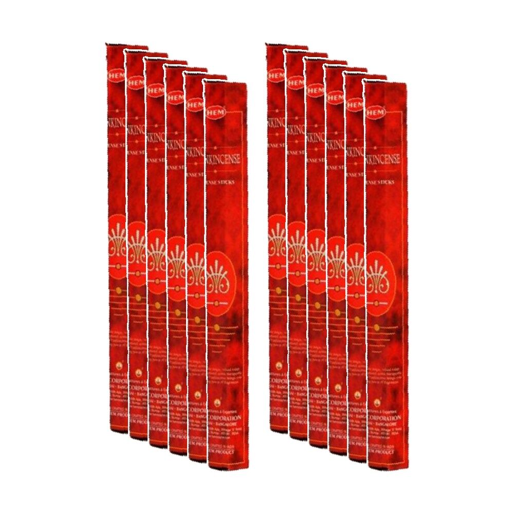 12PK HEM Home Fragrance Scented Smelling Incense Sticks Packet Set Frankincense