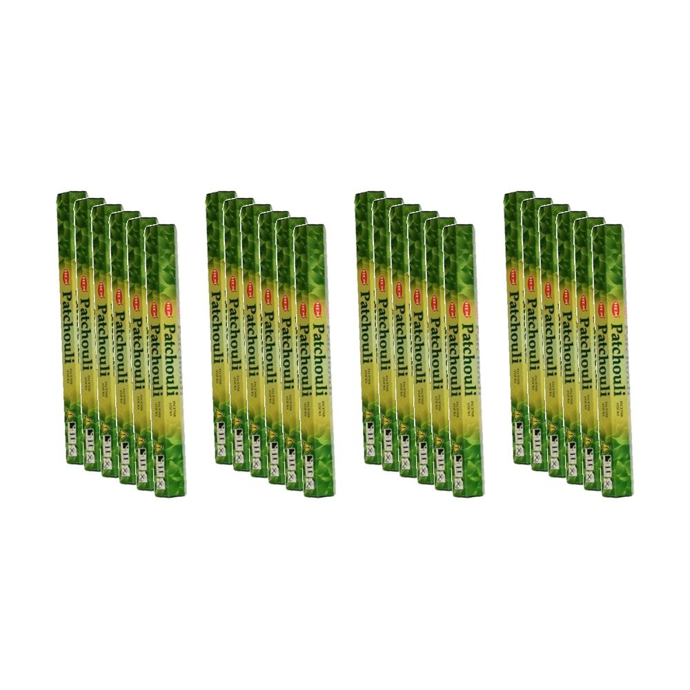 24PK HEM Home Fragrance Scented Smelling Incense Sticks Packet Set Patchouli