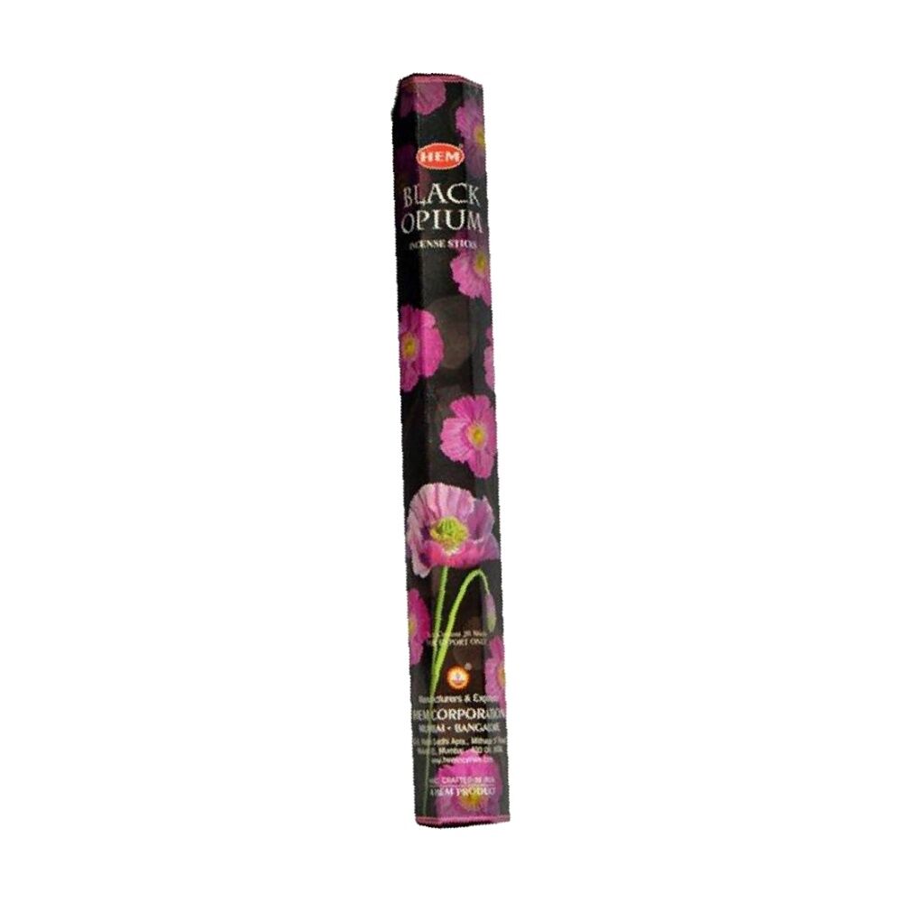 12PK HEM Home Fragrance Scented Smelling Incense Sticks Packet Set Black Opium
