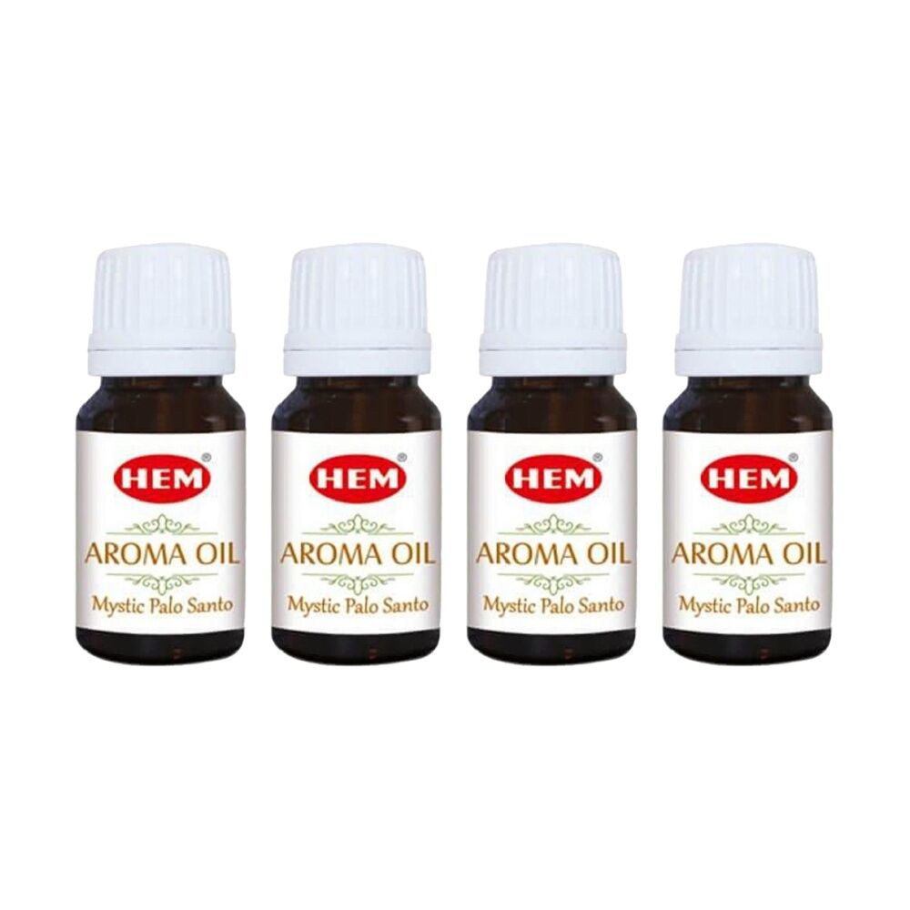 4PK HEM Home Fragrance Scented Smelling Oil Bottle 10ml Mystic Palo Santo