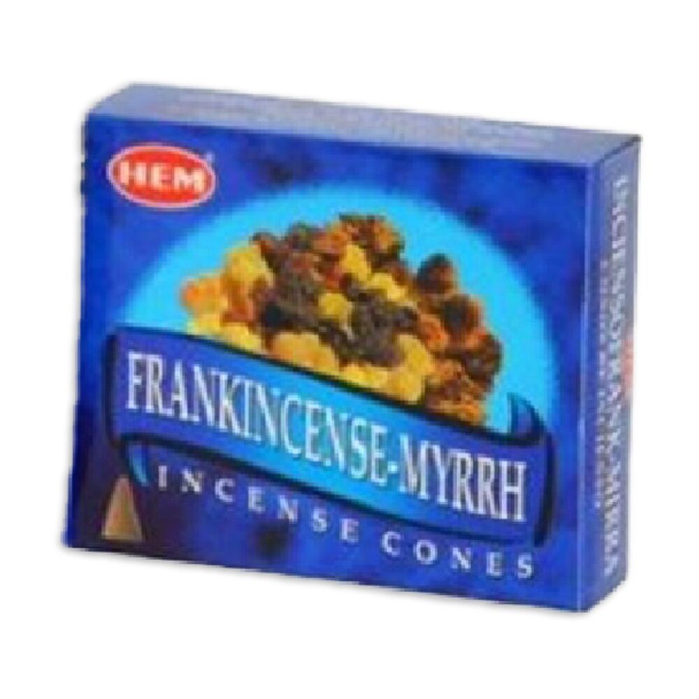12x 10pc HEM Home Fragrance Scented Incense Cones Packet Set Frankincense Myrrh