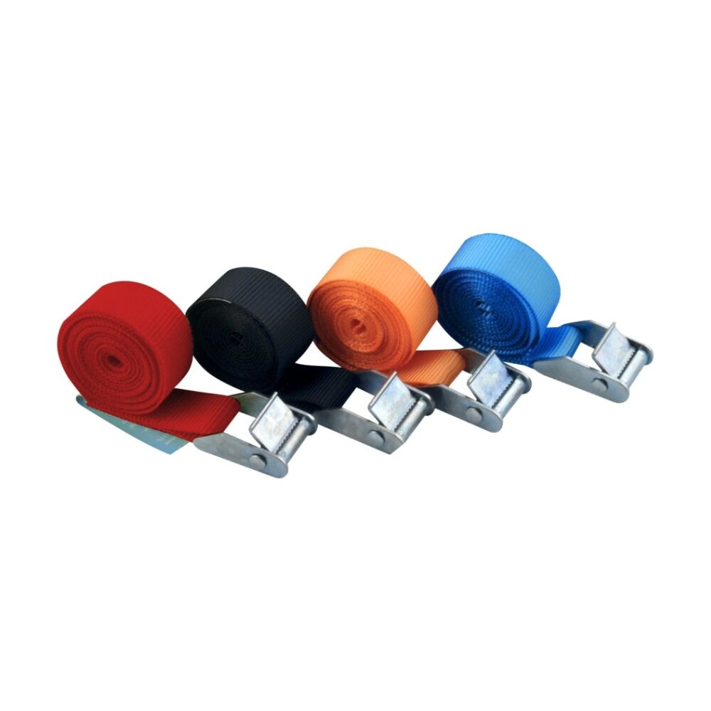 6PK Wildtrak Cambuckle Tie Down Strap Lightweight Secure Load 2.5m x 25mm
