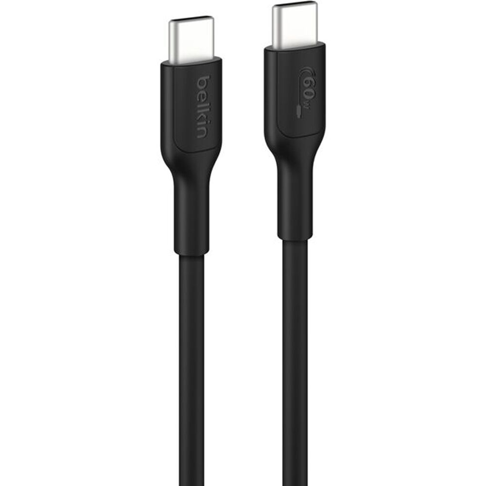2PK Belkin BoostCharge USB-C to C 60W Charge Cable Universally Compatible 1m Blk