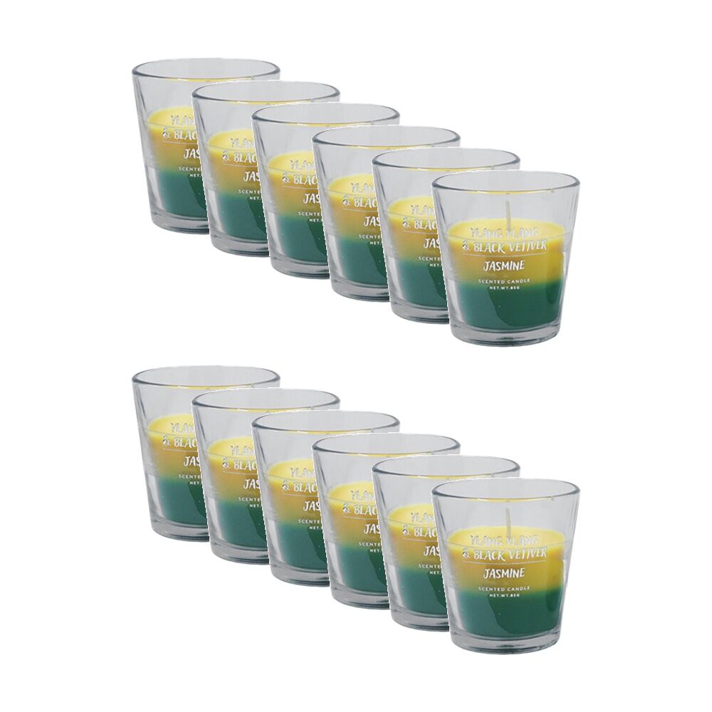 12PK The Styled Room Double Layer Scented Candle Home Fragrance 85gm Assorted