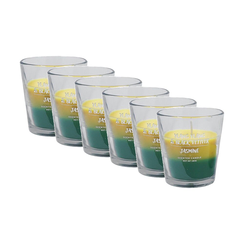 6PK The Styled Room Double Layer Scented Candle Home Fragrance 85gm Assorted