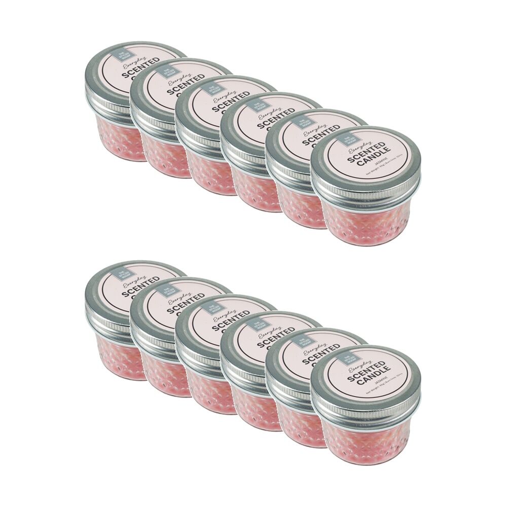 12PK The Styled Room 10 Hour Scented Candle Jar W/ Lid Home Fragrance Assorted