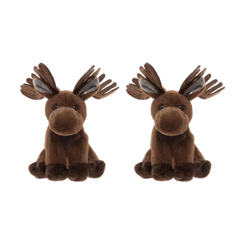 2PK Charlie Bears Irish Elk Animal Cuddle Cub Plush Kids Soft Toy 0y+ Brown