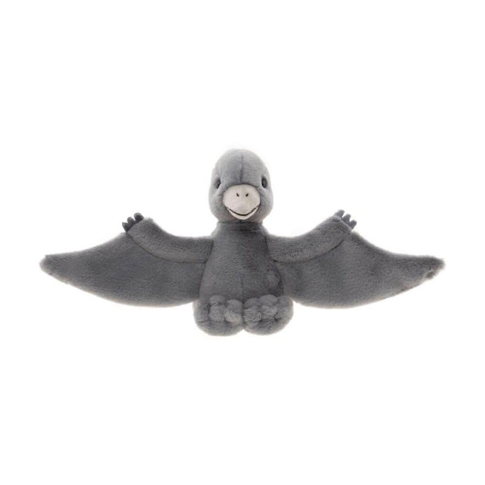 2PK Charlie Bears Pterodactyl Dinosaur Cuddle Cub Plush Kids Soft Toy 0y+ Grey