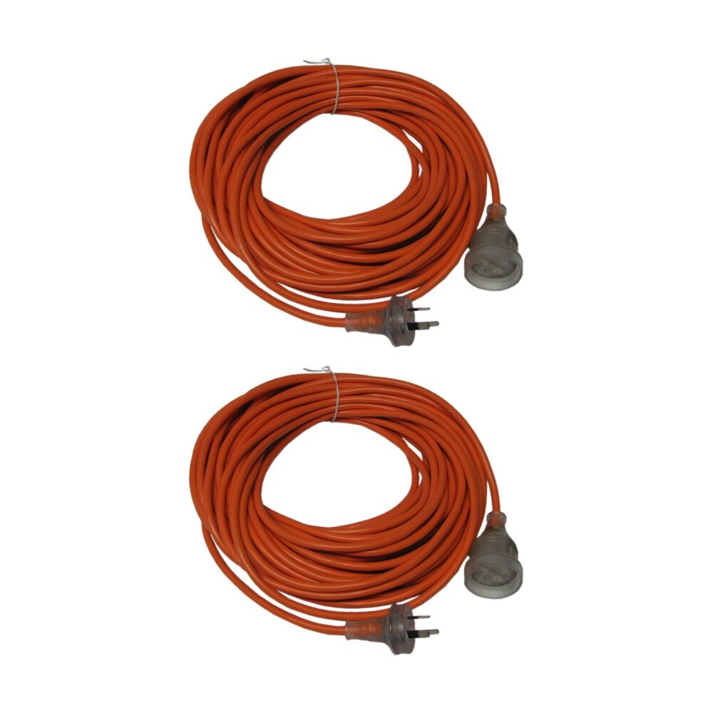 2PK Cleanstar 18m Extension Lead 10 Amp With Illuminated Socket Orange