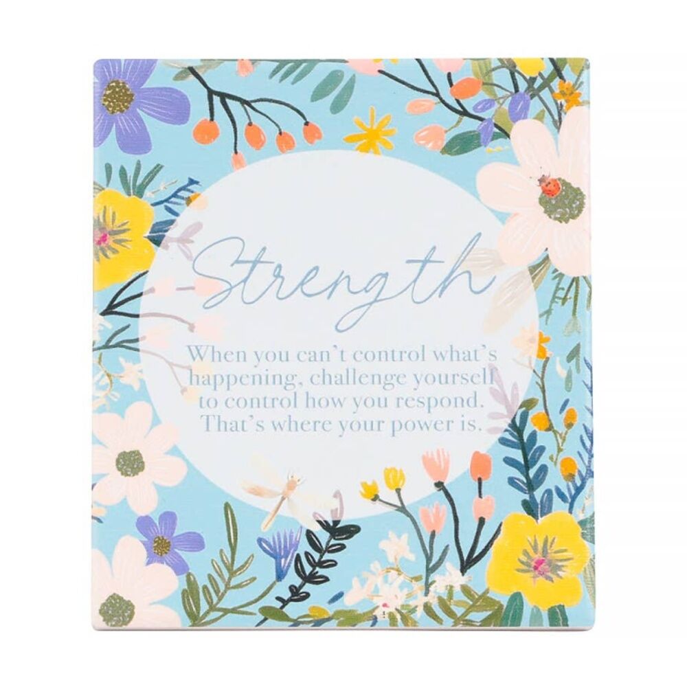 Cottage Grove Strength Verse Ceramic Embossed Multi-Colour 12x14x1cm