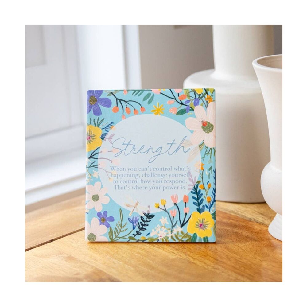 Cottage Grove Strength Verse Ceramic Embossed Multi-Colour 12x14x1cm