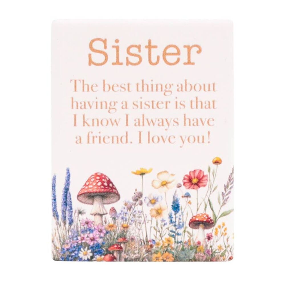 6PK Cottage Grove Sisters Ceramic Magnet Embossed Design Beige 6x8cm