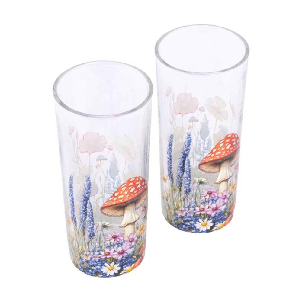 2pc Cottage Grove Hi-Ball Glass Full Colour Decal Multi 15cm