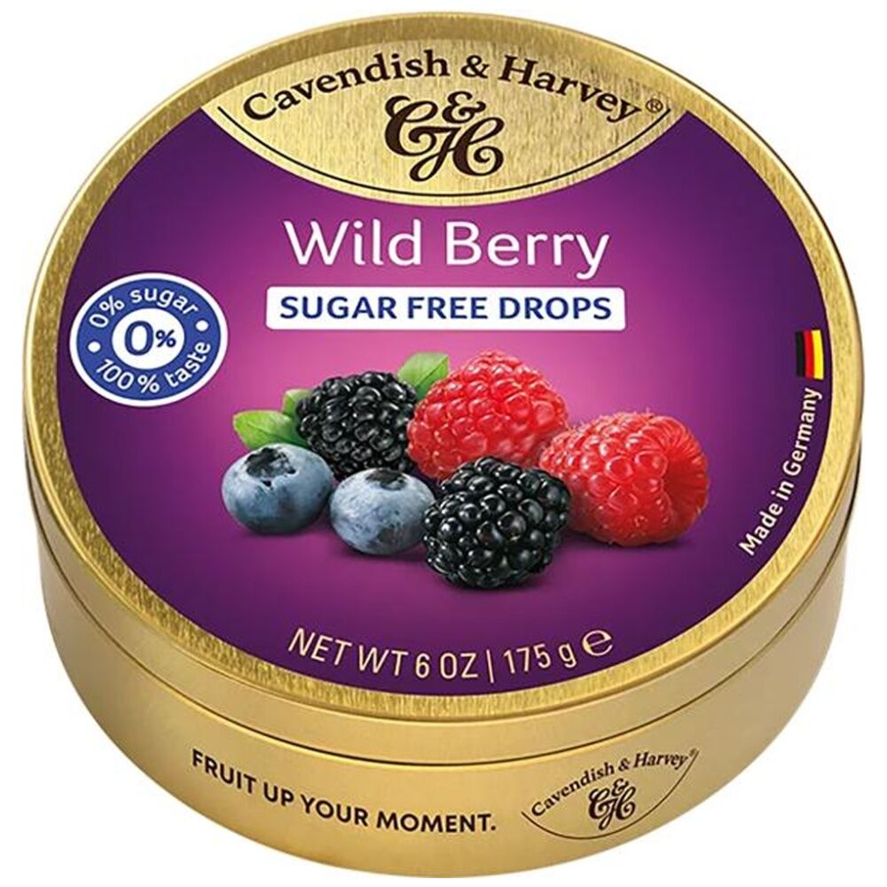 10PK Cavendish & Harvey Sugar Free Wild Berry Flavoured Candy 175g