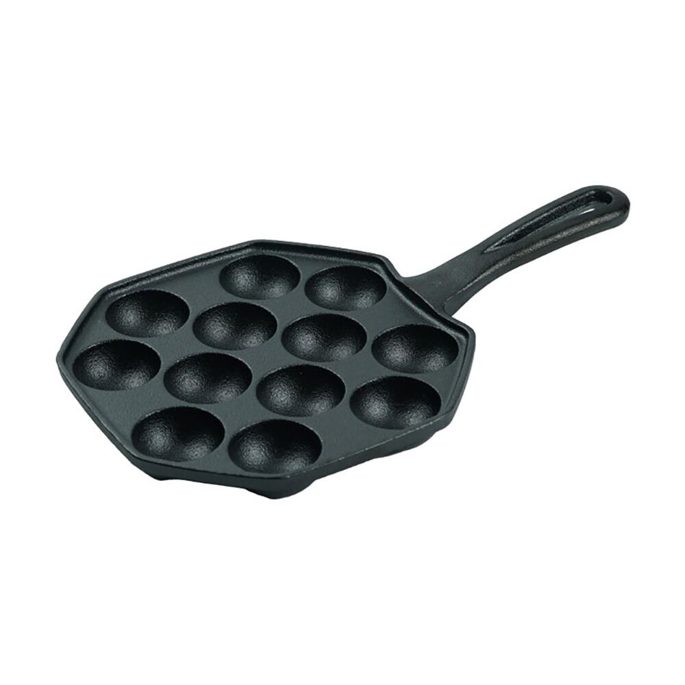 2PK G&S Cast Iron Pre-Seasoned Kitchen Gem Scone Pan W/ 12 Baking Moulds 16.5cm