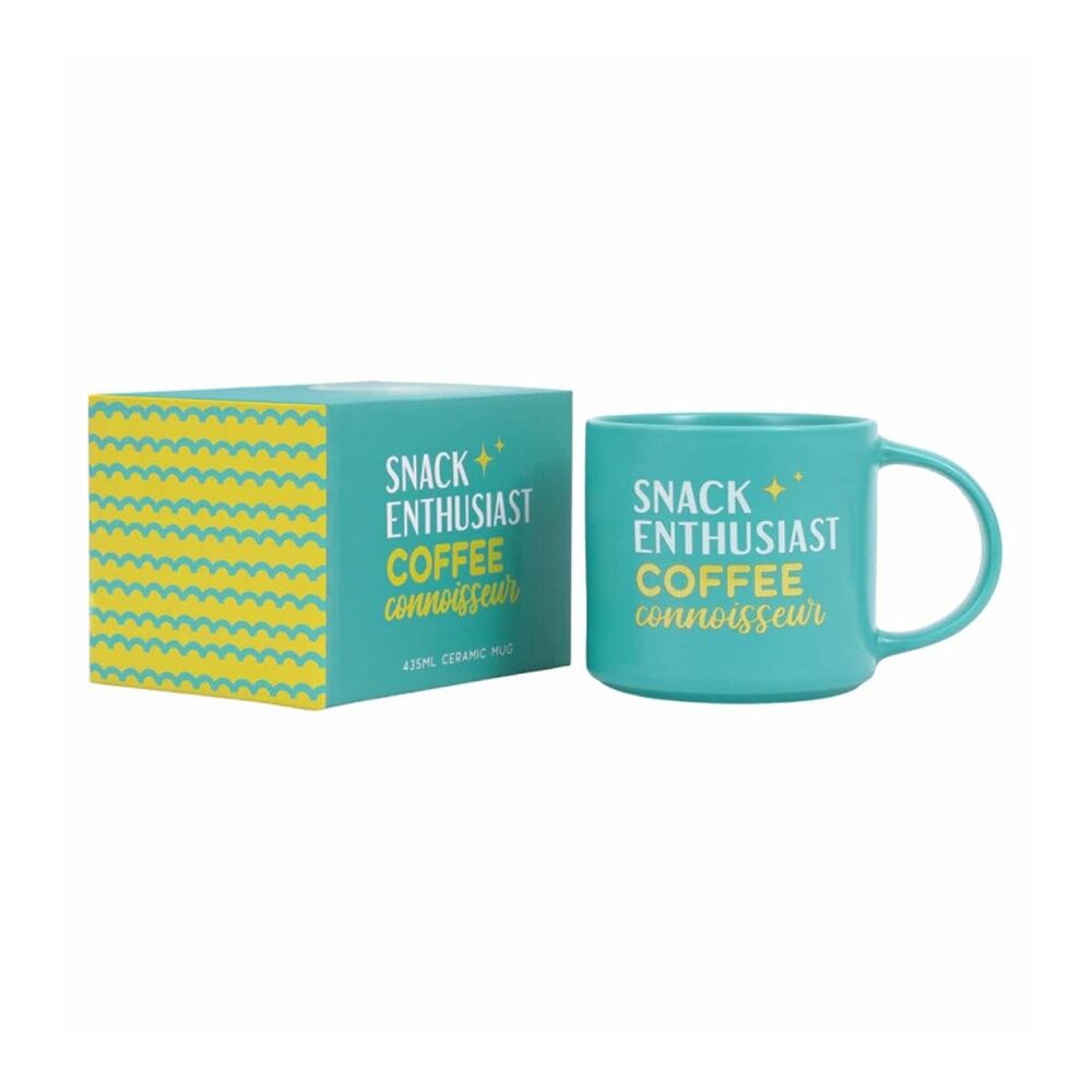 3PK Cheeky Mugs Snack Coffee Ceramic Mug Dishwasher Safe Green 390ml