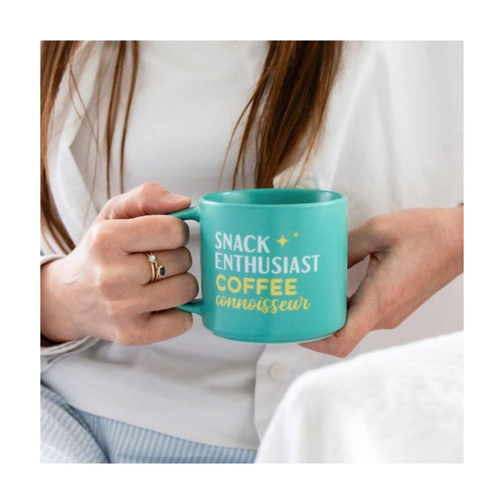 3PK Cheeky Mugs Snack Coffee Ceramic Mug Dishwasher Safe Green 390ml