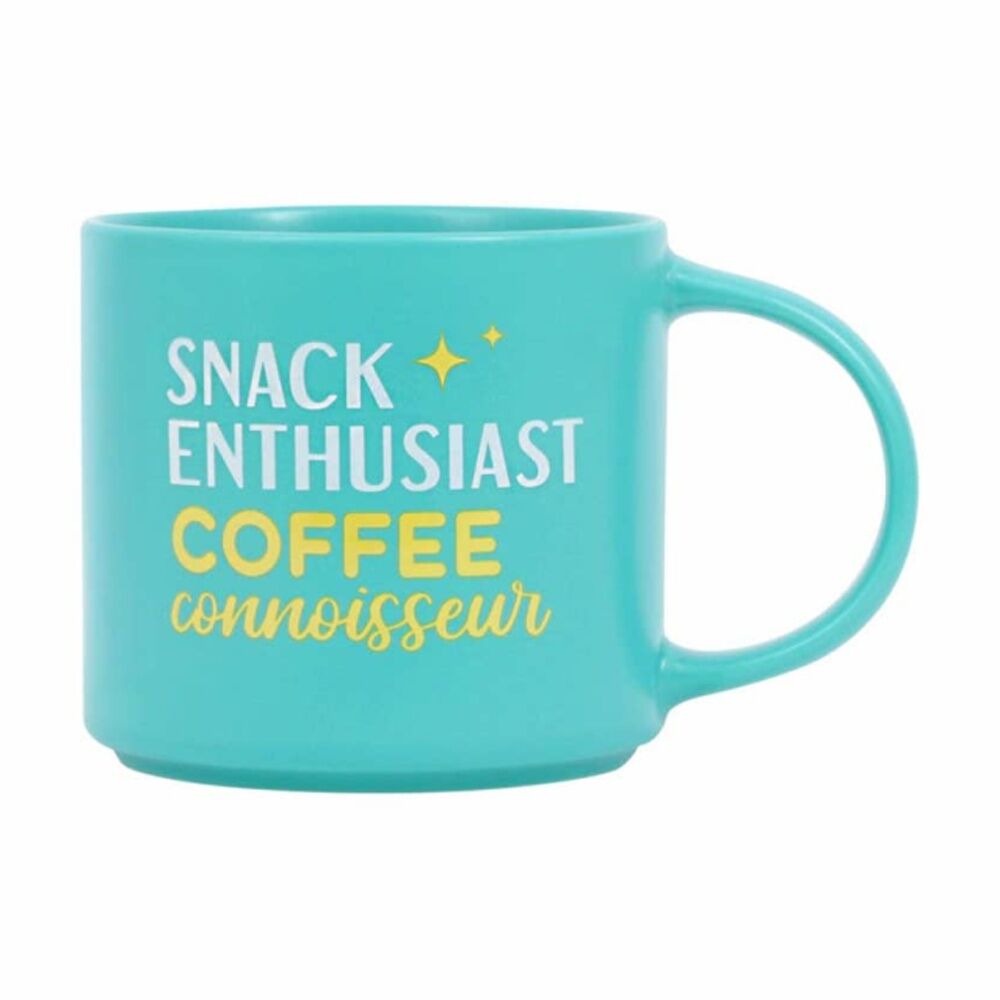 3PK Cheeky Mugs Snack Coffee Ceramic Mug Dishwasher Safe Green 390ml