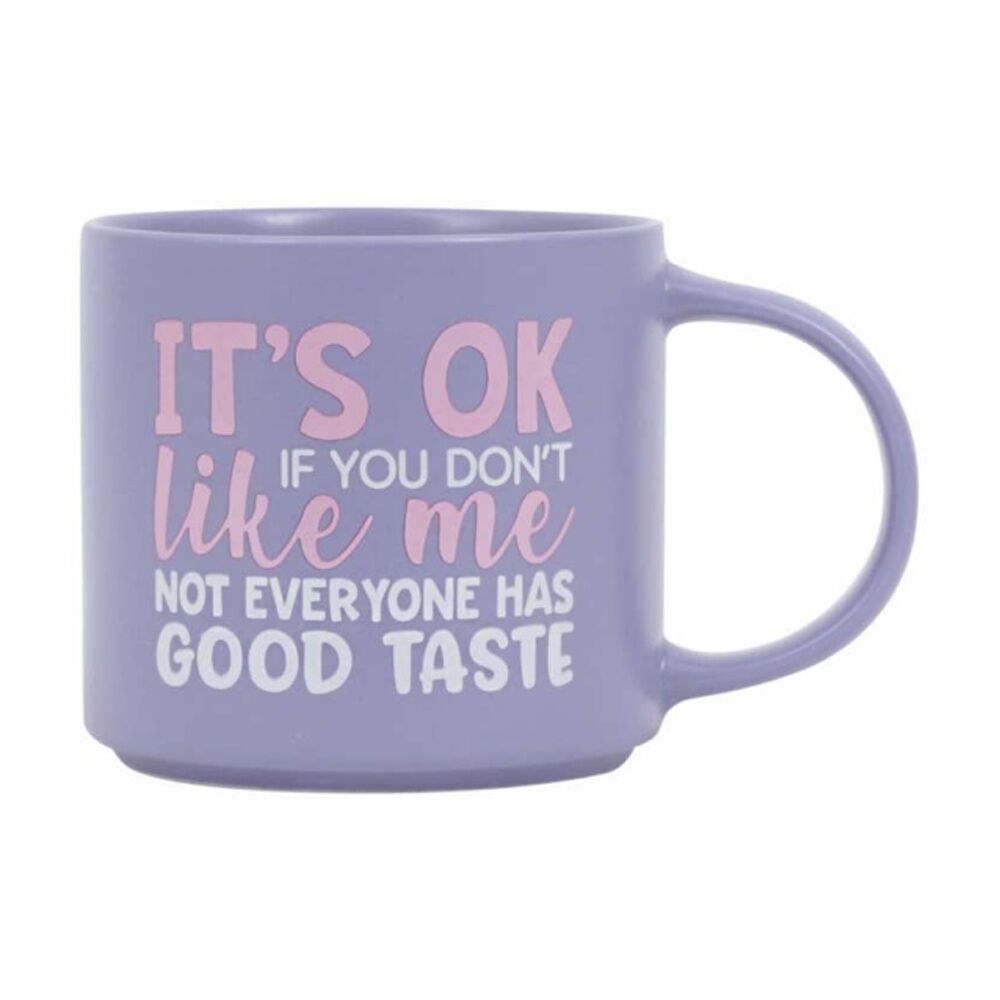 6PK Cheeky Mugs Good Taste Ceramic Mug Dishwasher Safe Purple 390ml