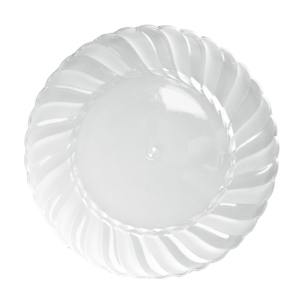 24x 6pc Partyware Heavy Duty Durable Dinner Side Plate Set 190mm Clear