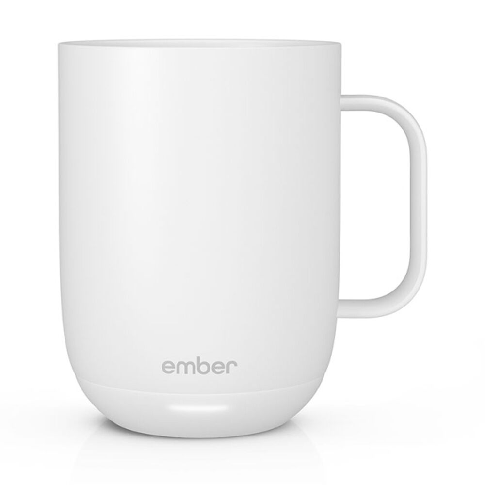 Ember Electric Insulated Smart Mug Cup W/ Charging Coaster 414mL White