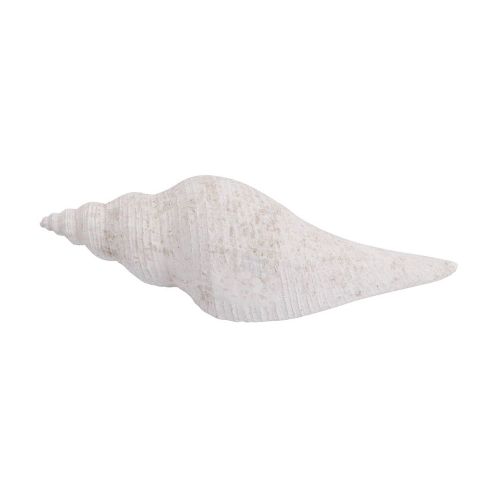 2PK LVD Conch Shell Washed Resin Sea Statue Indoor/Outdoor Decor 27.5x9x8cm