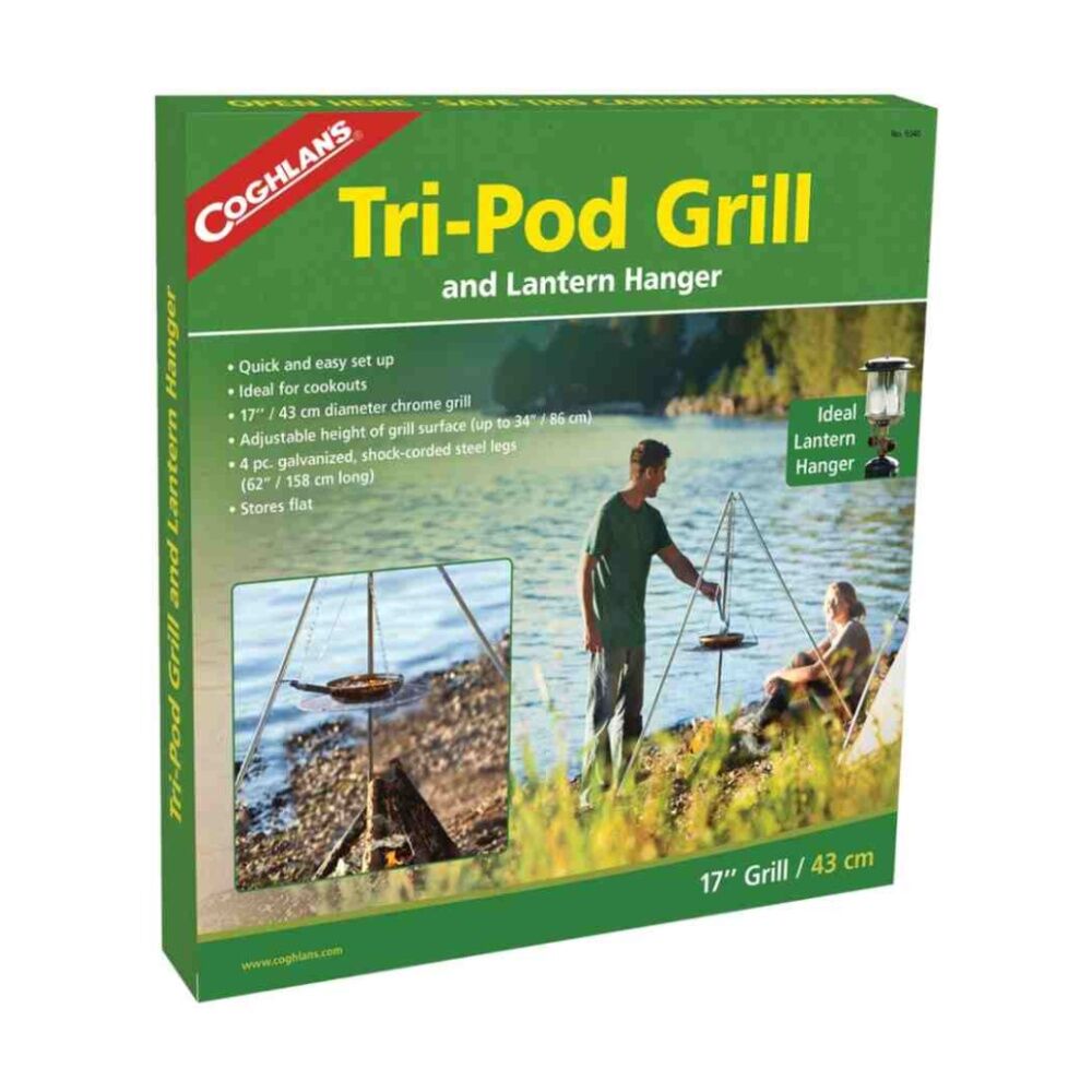 Coghlans Tri-Pod Grill Camping Outdoor Cooking Adjustable Height