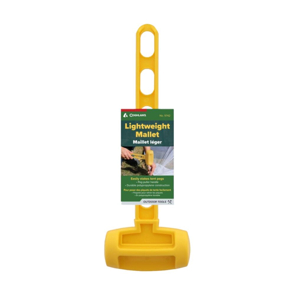 2PK Coghlans Plastic Camping Mallet Lightweight 200g W/ Tent Peg Puller Handle