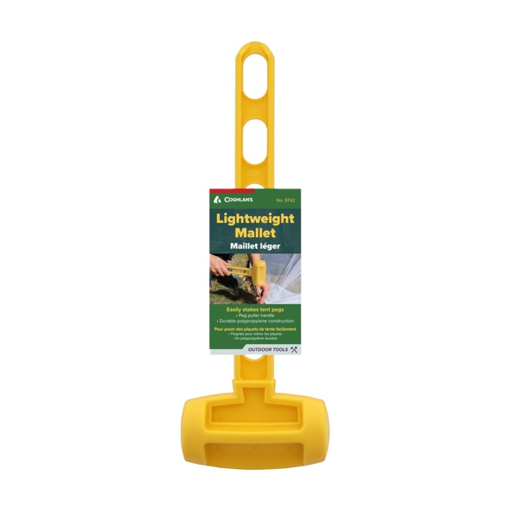 2PK Coghlans Plastic Camping Mallet Lightweight 200g W/ Tent Peg Puller Handle