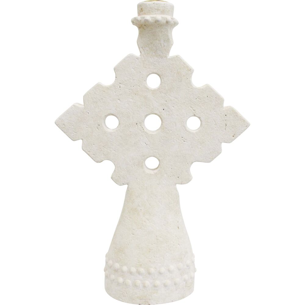 LVD Large Concrete Mediterranean Geometric Candle Holder 21.5x7.5x32cm