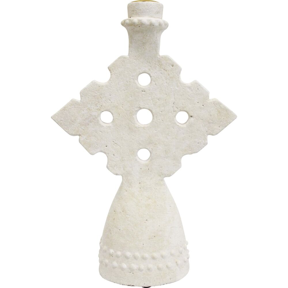 LVD Medium Concrete Mediterranean Geometric Candle Holder 18x6.5x26cm