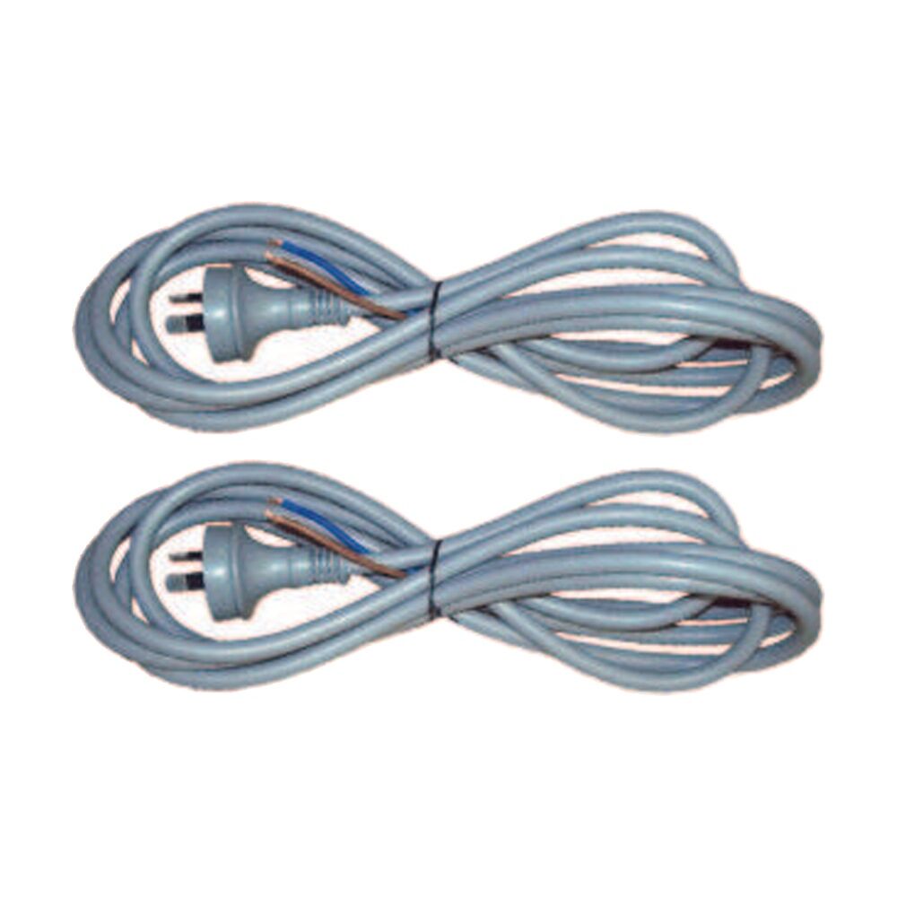 2PK Cleanstar 3m Heavy Duty Extention Cord Power Tool Repair Lead 10 AMP Grey