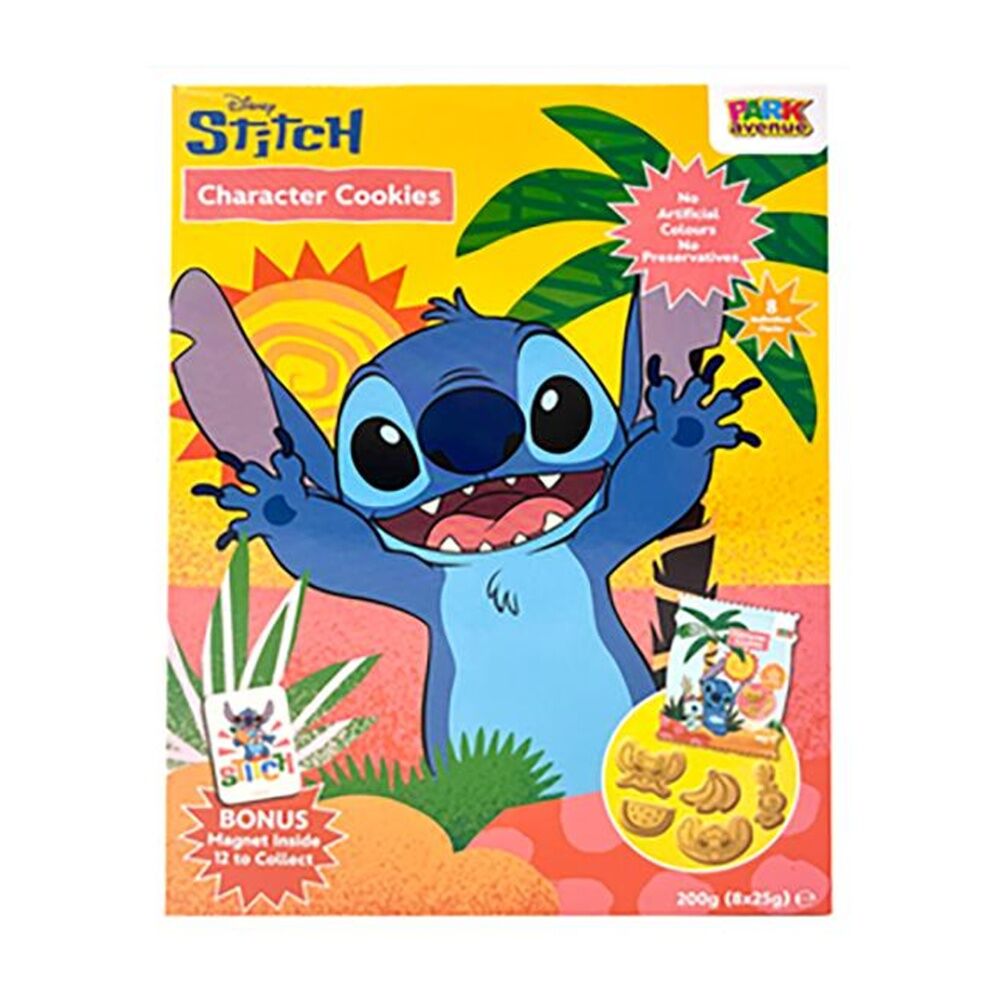 8PK Park Avenue Disney Stitch Character Cookies Biscuits 200g