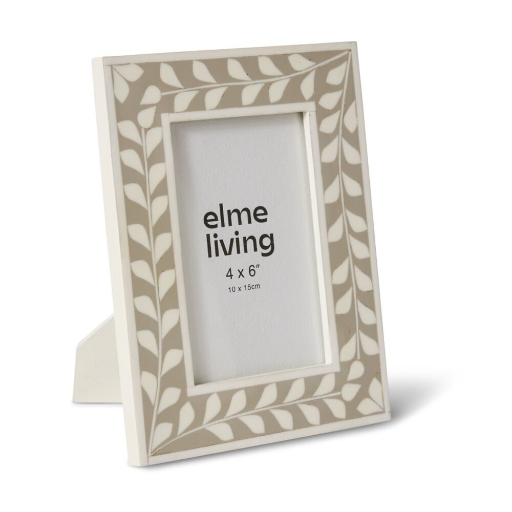 2PK E Style Oshan 4x6in Resin Photo Frame Floral Pattern Home Decor