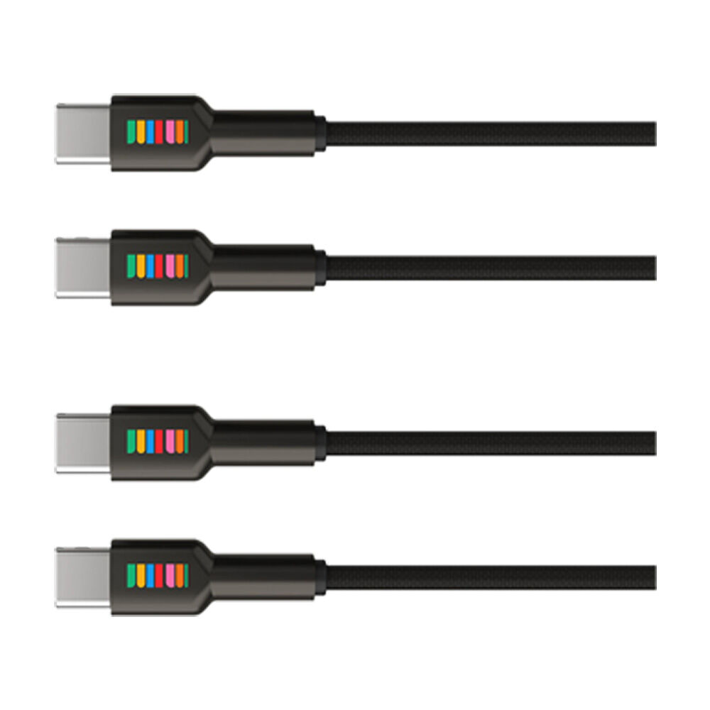 2PK Dull Co. USB-C to Braided Charging Cable W/ Premium Metal Connectors 2m
