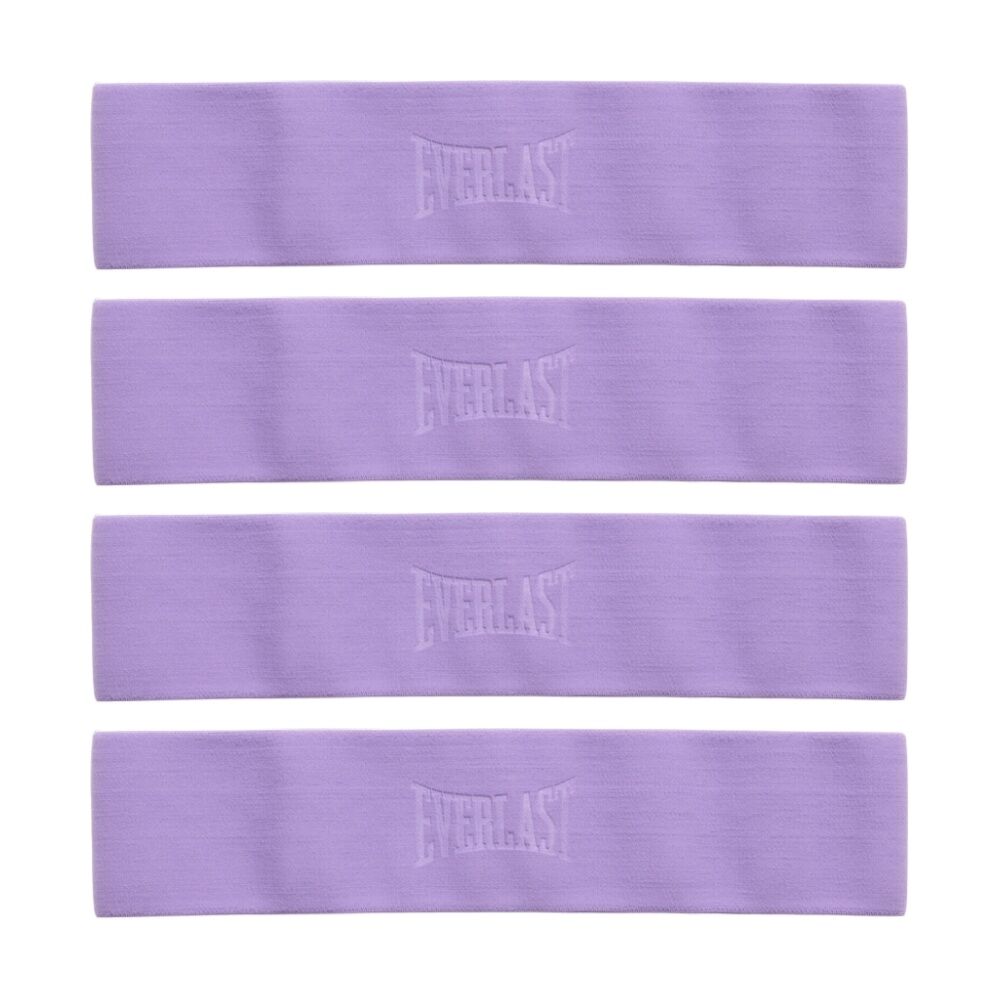 4PK Everlast Glute Band Medium Resistance Non-Slip Fitness Equipment Lilac