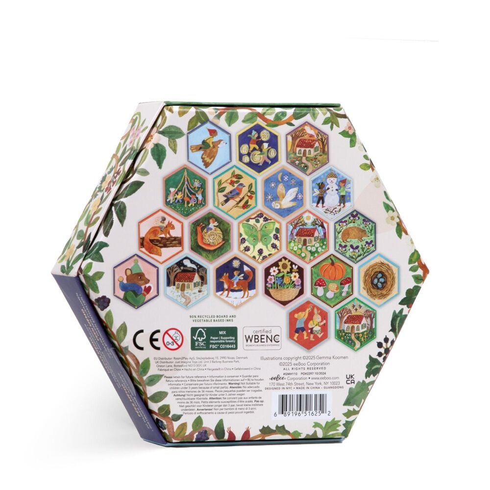 eeBoo Kids 3y+ Memory & Matching Board Game Cottage Fairies Theme