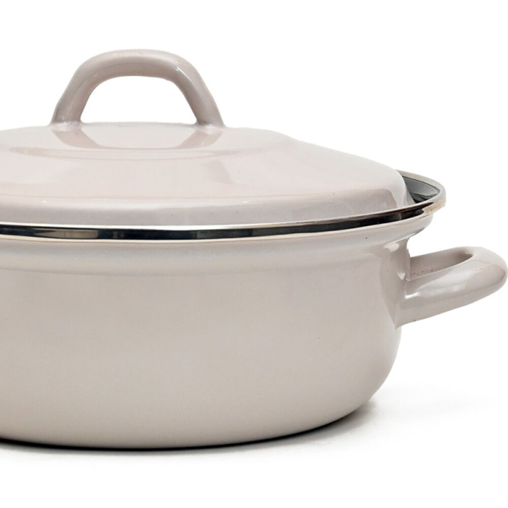 Classica 26cm Heavy Gauge Casserole Dish With Lid Ceramic Grey 4.2L