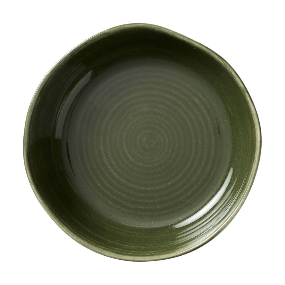 8PK Ecology Ottawa Stoneware Dinner Bowl 22cm Moss Green Rustic Serveware