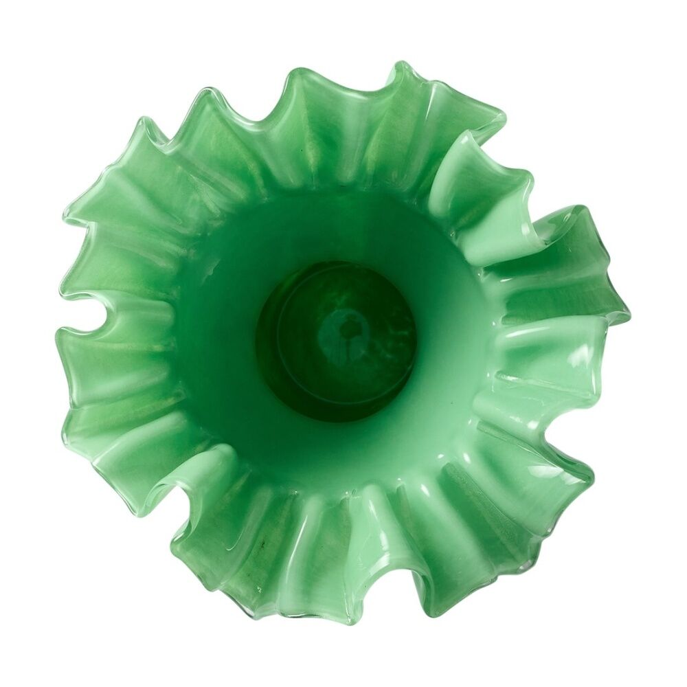 2PK Ecology Tousle Posy Vase Soda Lime Glass Home Decor Celadon 21cm