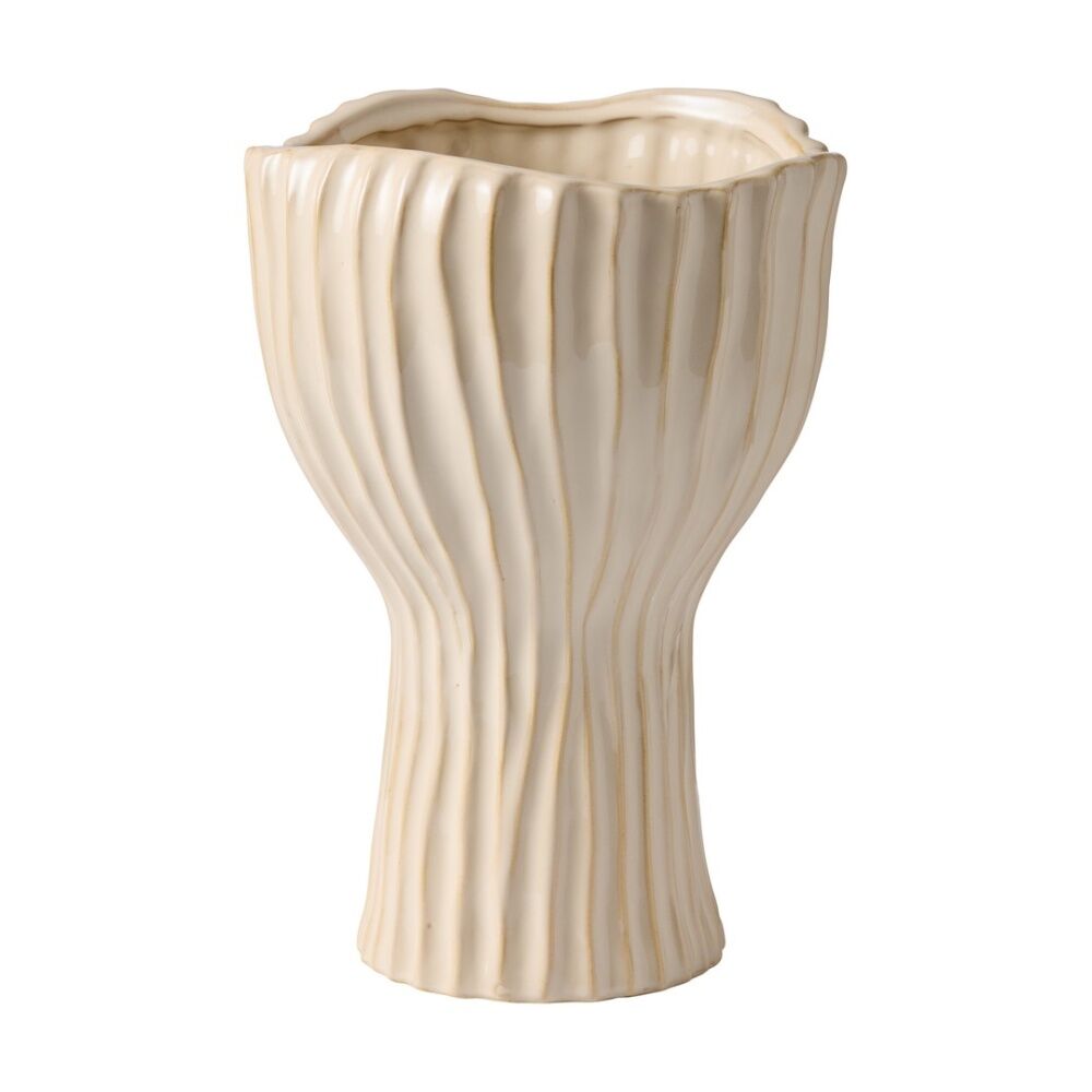 Ecology Isla Ceramic Vase High Gloss Glaze Textured Home Decor 32cm